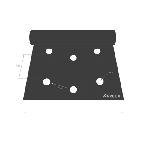 Rectangle61-chernoe-500x500 Агроволокно чорне Agreen щільність 50 (1,07х100 м) з перфорацією 3 отвори